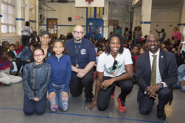 April 22, 2016: Sports Safety Clinic with WNBA All-Star Tina Charles.